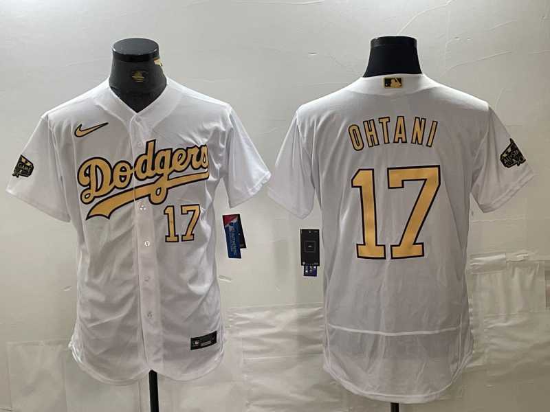 Men's Los Angeles Dodgers #17 Shohei Ohtani Number White 2022 All Star Stitched Flex Base Nike Jerseys,We sell and wholesale Men's Los Angeles Dodgers #17 Shohei Ohtani Number White 2022 All Star Stitched Flex Base Nike Jerseys on line form chian!